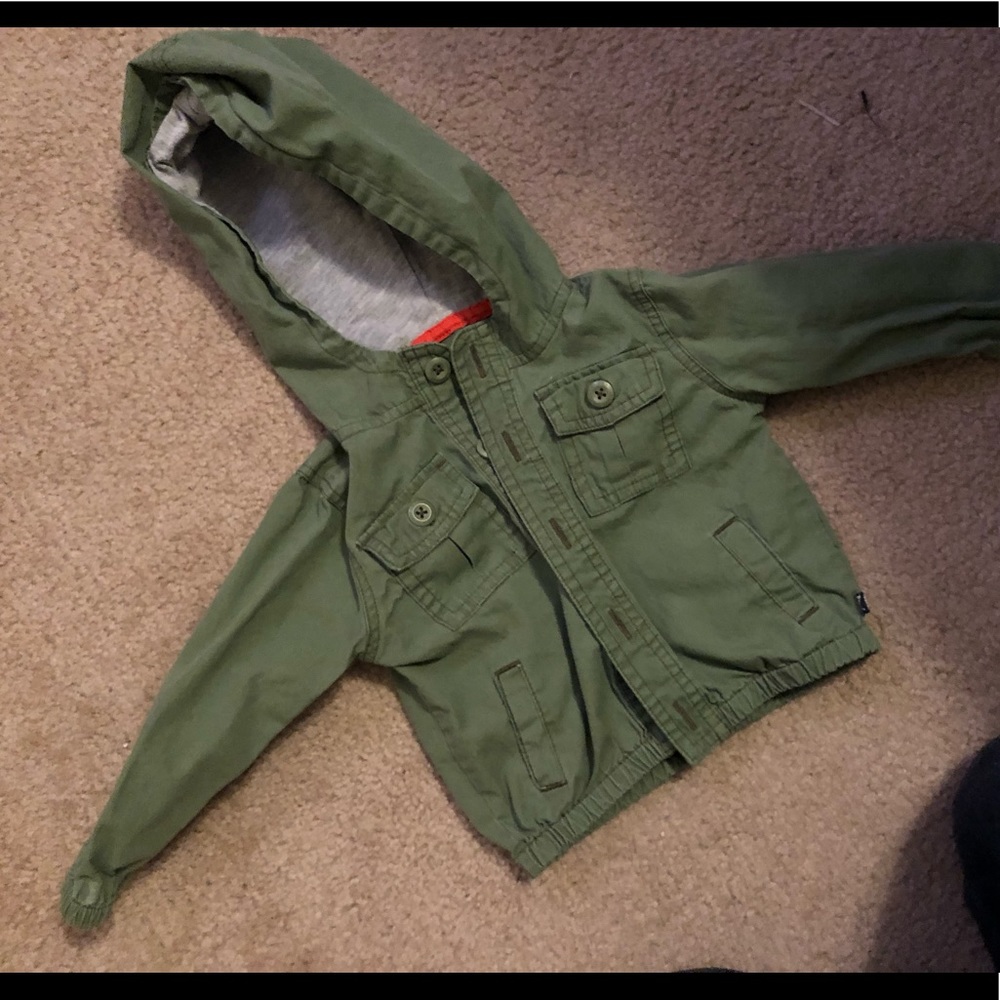 Green army light duty jacket